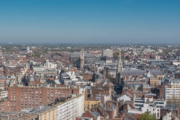 Lille Chambre Commerce Och Dess Klockstapel Utsikt Från Kyrktornet Stadshuset — Stockfoto