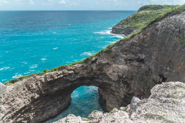 Guadalupe Ilha Marie Galante Buraco Gueule Grand Gouffre Uma Bela — Fotografia de Stock Grátis