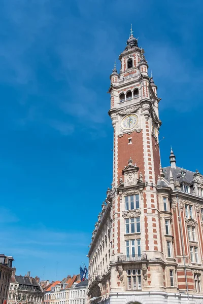 Lille Casas Antigas Centro Campanário Chambre Commerce — Fotografia de Stock