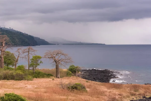 Sao Tome Peisaj Frumos Panoramă Nordul Insulei Lagoa Azul — Fotografie, imagine de stoc