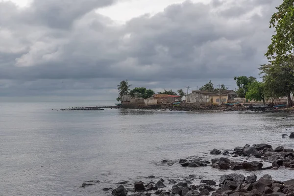 圣多美和普林西比 首都圣多美和普林西比在海湾的全景 — 图库照片