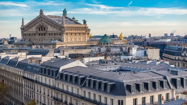 Paris Vista Para Cidade Com Ópera Segundo Plano Panorama — Fotografia de Stock