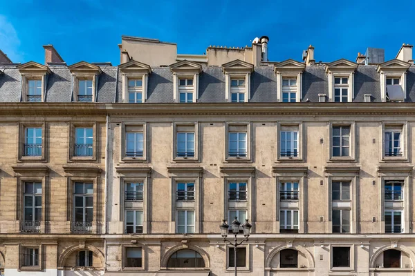Paris Belos Edifícios Rue Faubourg Saint Honore Típicas Fachadas Parisienses — Fotografia de Stock