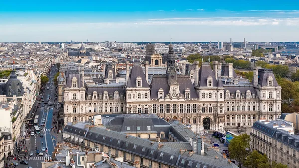 Paris Blick Auf Das Rathaus Und Die Saint Louis Brücke — Stockfoto
