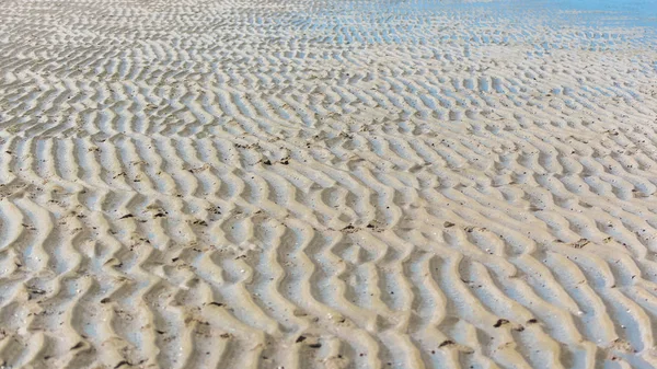 Superfície Praia Arenosa Com Formas Onduladas — Fotografia de Stock