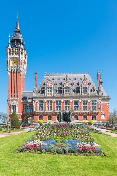 Calais Frankrijk April 2018 Mooie Stadhuis Het Voorjaar Het Noorden — Stockfoto