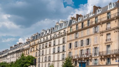     Paris, güzel binalar, merkezi tipik Paris cepheler 