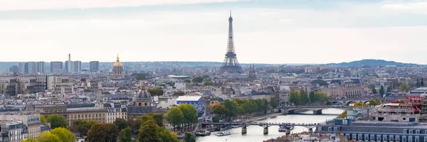 Paris Blick Auf Den Eiffelturm Mit Seinen Seine Und Brücken — Stockfoto