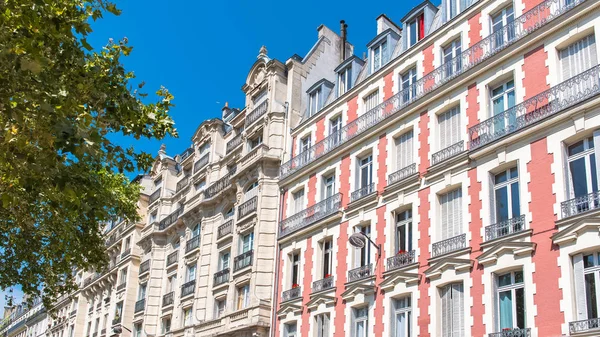 Pink facade, Paris, typical building