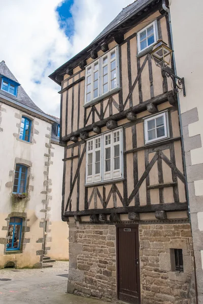 Quimper Antigua Casa Entramado Madera Hermosa Ciudad Turística Bretaña — Foto de Stock