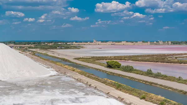 Aigues Mortes Salins Midi Panorama Salt Marshes — Stock Photo, Image