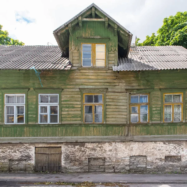 Tallinn Estonia Wooden Colorful Houses Kalamaja Neighborhood Typical Houses — Stock Photo, Image