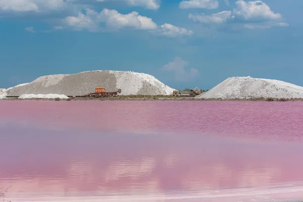 Aigues Mortes Salins Midi Panorama Avec Marais Salants — Photo