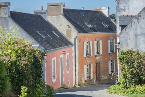Casas Coloridas Ile Groix Bretaña — Foto de Stock