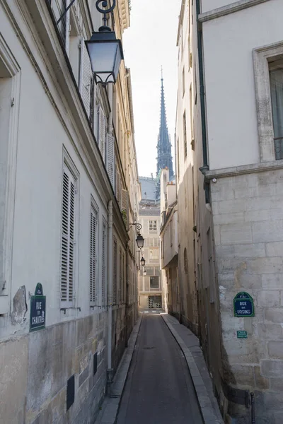 Paris Typical Parisian Building Rue Des Ursins Ile Cite Cathedral — Stock Photo, Image