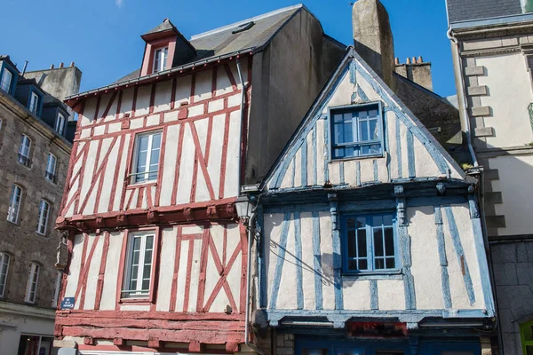 Stare Domy Vannes Piękne Miasto Turystyczne Bretanii — Zdjęcie stockowe