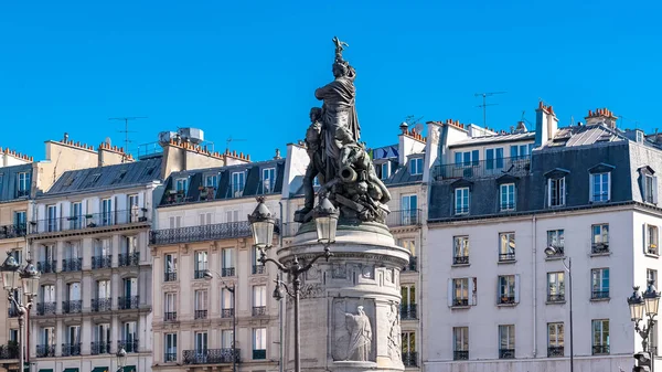 Paris Place Clichy Typische Gebäude — Stockfoto