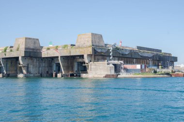     Lorient Harbor, Brittany Morbihan temel denizaltı 