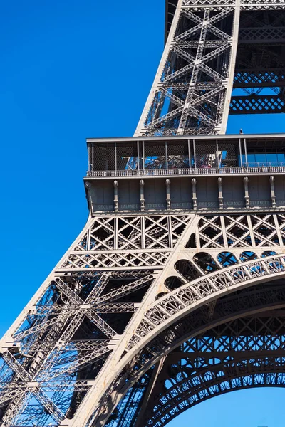 París Torre Eiffel Panorama Del Campo Marte Detalle — Foto de Stock