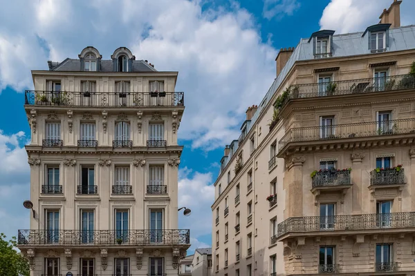 Paris Beautiful Building Center Typical Parisian Facade Place Nation — Stock Photo, Image