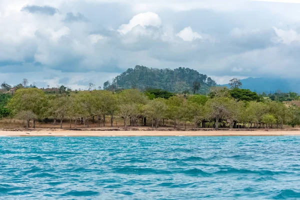Sao Tome Schöne Landschaft Dorf Strand Und Regenwald Hintergrund — Stockfoto