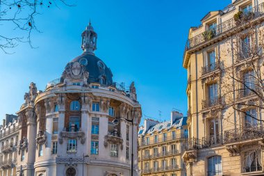Paris, bina güzel, Marais, boulevard de Sébastopol tipik Paris cephe