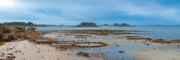 Ile Aux Moines Morbihan Bretagne Lågvatten Beach — Gratis stockfoto