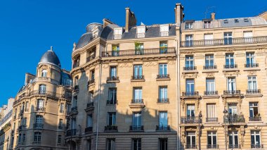 Paris, eski binalar, merkezi tipik cepheler