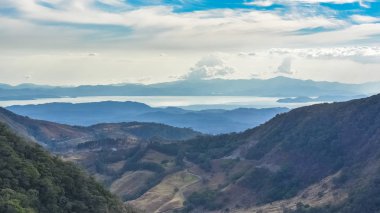     Costa Rica, panorama of the Nicoya bay, view from the Monteverde mountains  clipart