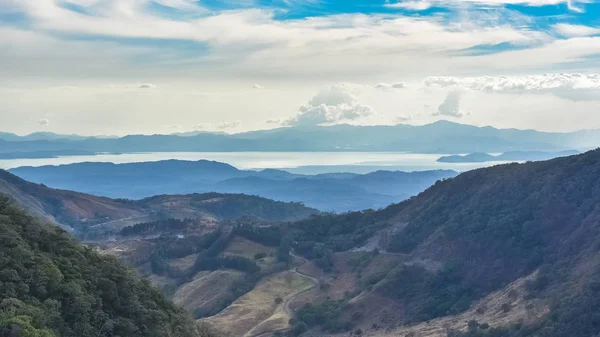 Costa Rica Panorama Nicoya Bay Visa Från Monteverde Bergen — Stockfoto