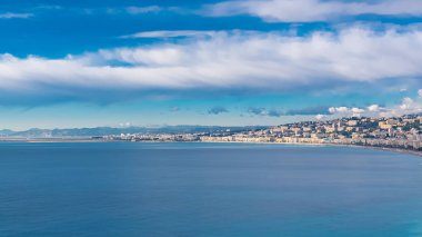 Bay, eski şehir güzel, hava görünümünü Fransız Rivierası'nda