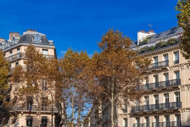 Paris, merkezinde güzel bina, tipik Paris cephe bulvarı Malesherbes