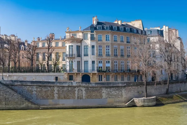 Paris Ile Saint Louis Beautiful Houses Quai Danjou — Stock Photo, Image