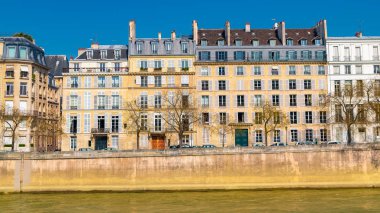 Paris, ile Saint-Louis, güzel evler quai danjou