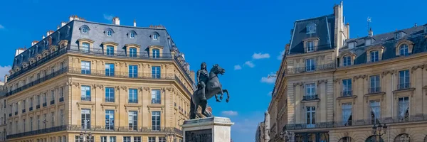 Paris Schöne Gebäude Place Des Victoires Typische Pariser Fassaden Und — Stockfoto