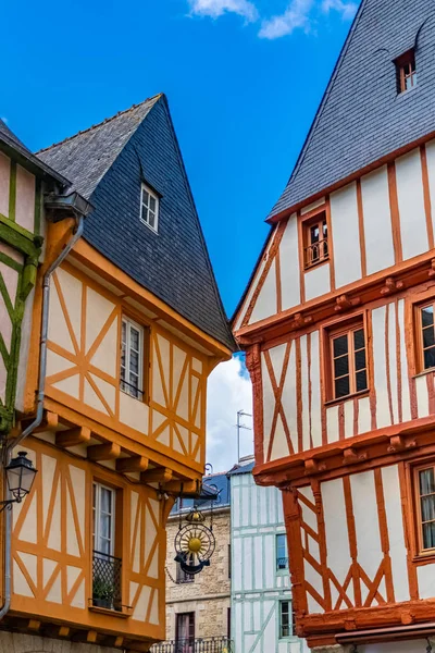 Vannes Hermosas Casas Antiguas Entramado Madera Magnífica Ciudad Bretaña —  Fotos de Stock