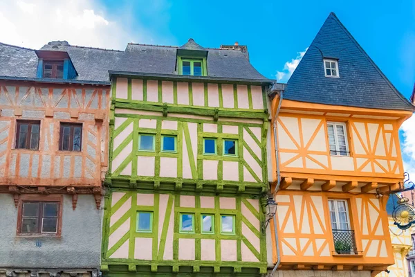 Vannes Hermosas Casas Antiguas Entramado Madera Magnífica Ciudad Bretaña —  Fotos de Stock