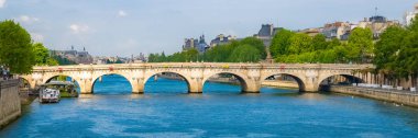     Paris, Pont-Neuf ve ile de la Cit görünümü 