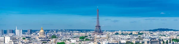 Paris Panorama Torre Eiffel Com Sena Pontes Monumentos Mais Famosos — Fotografia de Stock