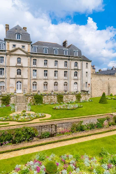 Vannes France Medieval City Brittany View Ramparts Garden Flowerbed — Stock Photo, Image