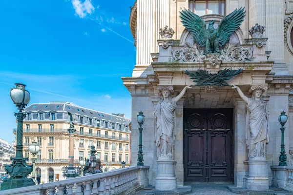 Parijs Opéra Garnier Prachtig Monument Van Franse Hoofdstad Oude Deur — Stockfoto
