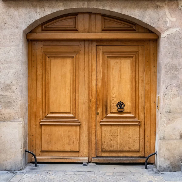 Paris Schöne Holztür Typisches Fenster Marais — Stockfoto