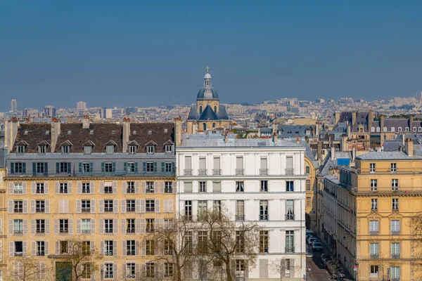 Paris Panorama Des Ile Saint Louis Blick Auf Die Dächer — Stockfoto