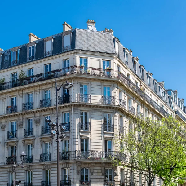 Parigi Facciata Strada Tipiche Bel Palazzo Pigalle — Foto Stock