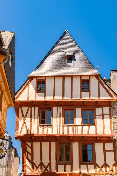 Vannes Mooie Stad Bretagne Oude Vakwerkhuizen Kleurrijke Gevels — Stockfoto