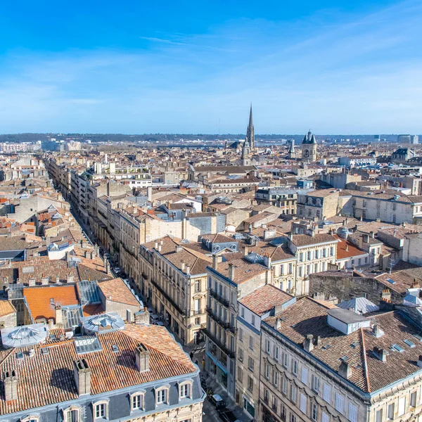 Bordéus França Vista Aérea Basílica Saint Michel Grosse Cloche Centro — Fotografia de Stock