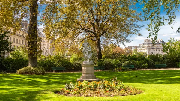 Paris Square Ajaccio Invalides Boulevard Beautiful Public Garden — Stock Photo, Image