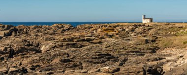 Fransa 'daki Yeu Adası, güzel manzara, Pointe du Ama