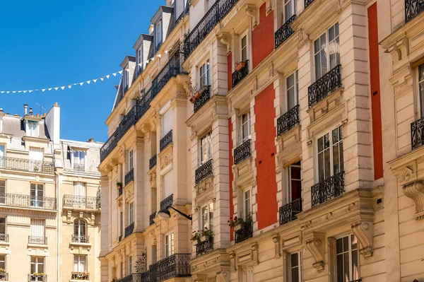 Paris Vacker Byggnad Typisk Parisisk Fasad — Stockfoto