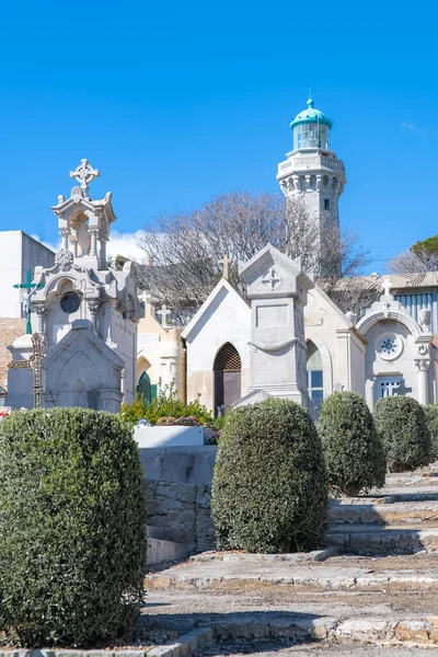 Sete Frankreich Der Marinefriedhof Meerblick — Stockfoto